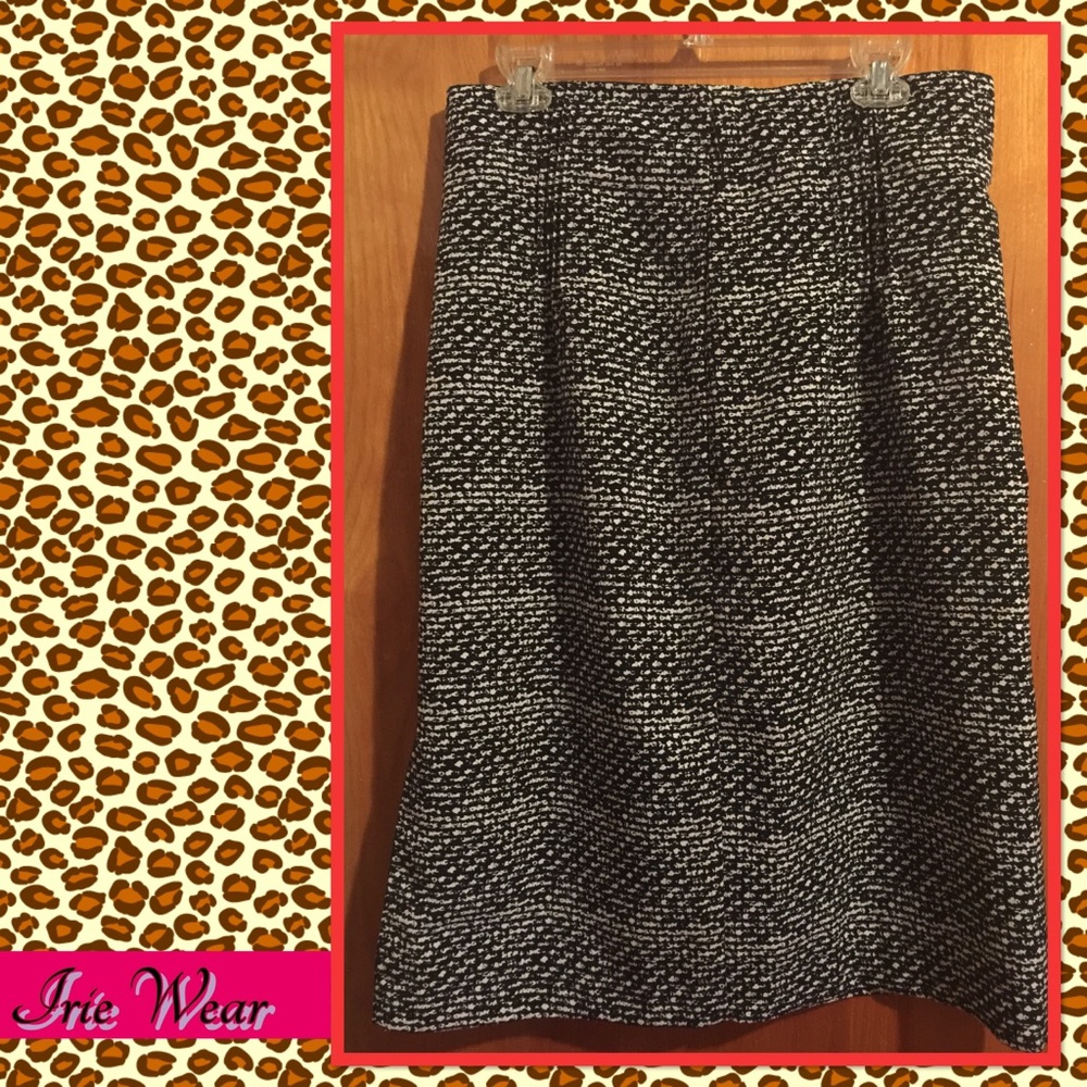 Always in Style Black and White Pencil Skirt